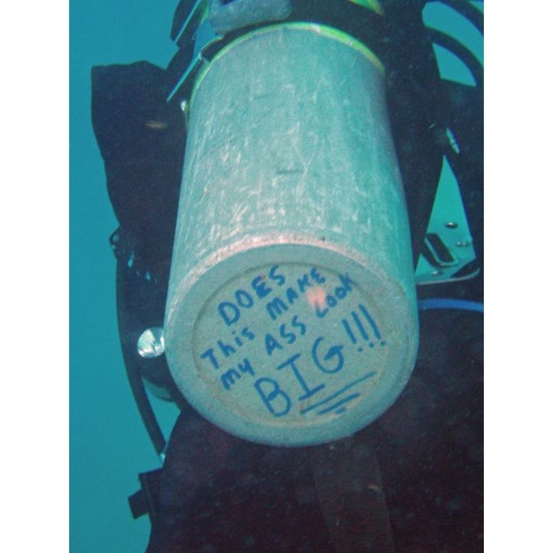 Big ass cylinder scuba diving meme