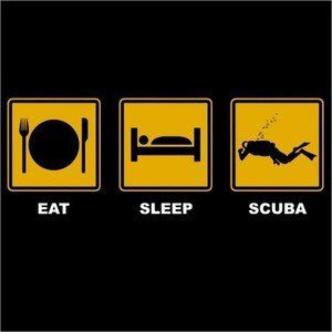 Eat sleep scuba scuba diving meme