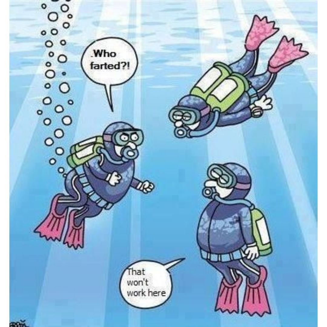 Scuba diver fart funny scuba diving meme
