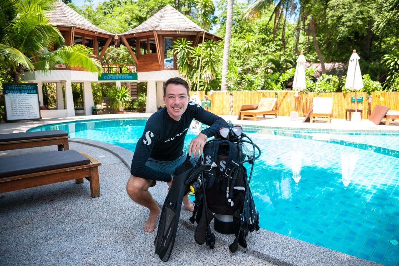 Marcel van den Berg, PADI Platinum Course Director at Sairee Cottage Diving on Koh Tao